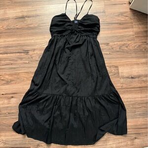 GAP Black Keyhole Midi Dress